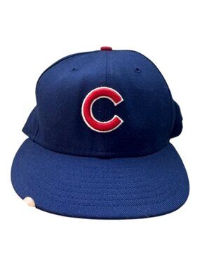 59Fifty New Era Chicago Cubs Hat Fitted Size 7 1/8 Blue Baseball Original 56.8cm